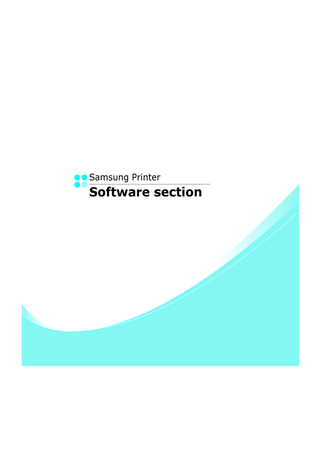 Samsung 4200 manual Software section 