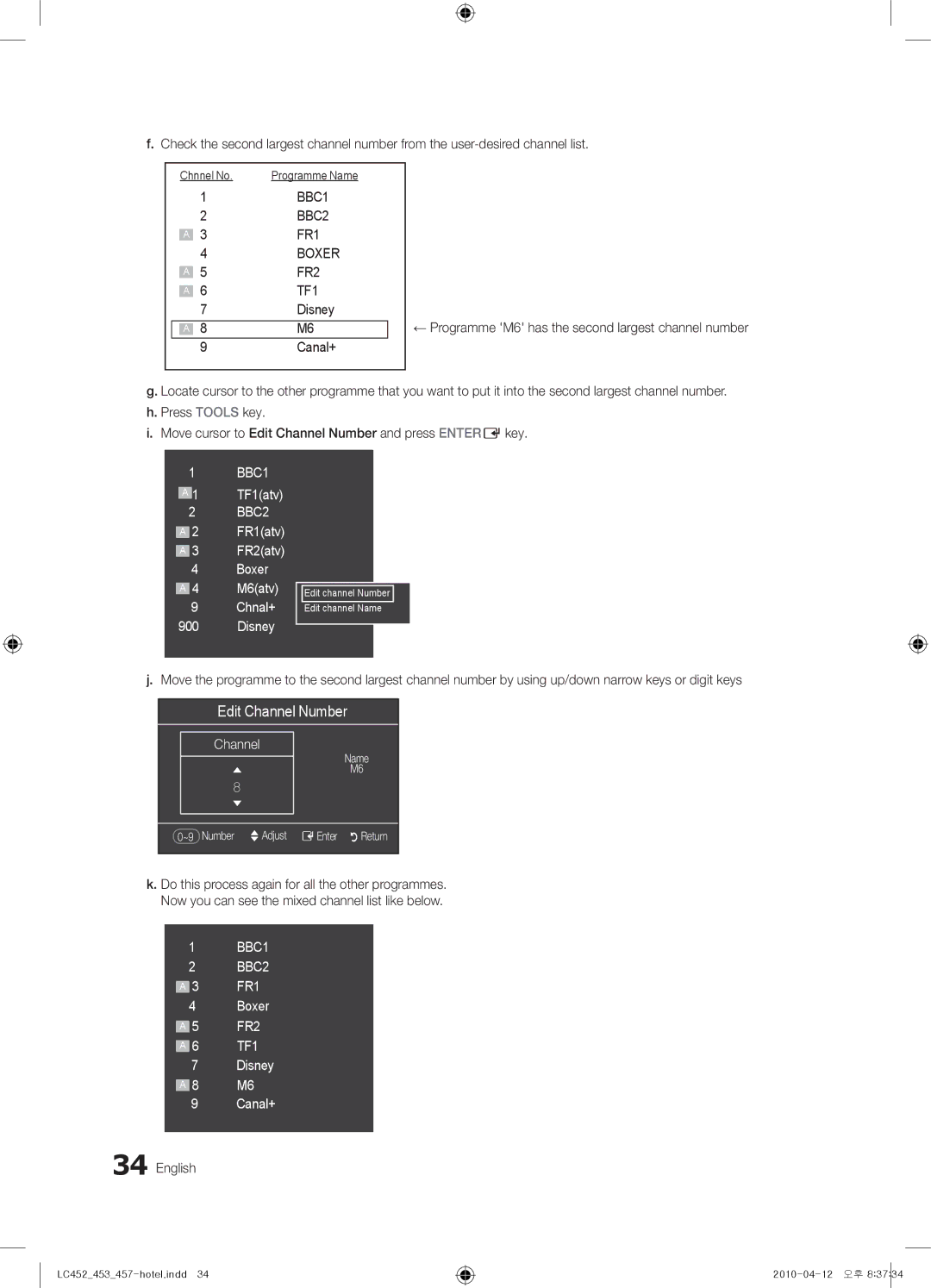 Samsung 452, 453, 457 installation manual FR2 