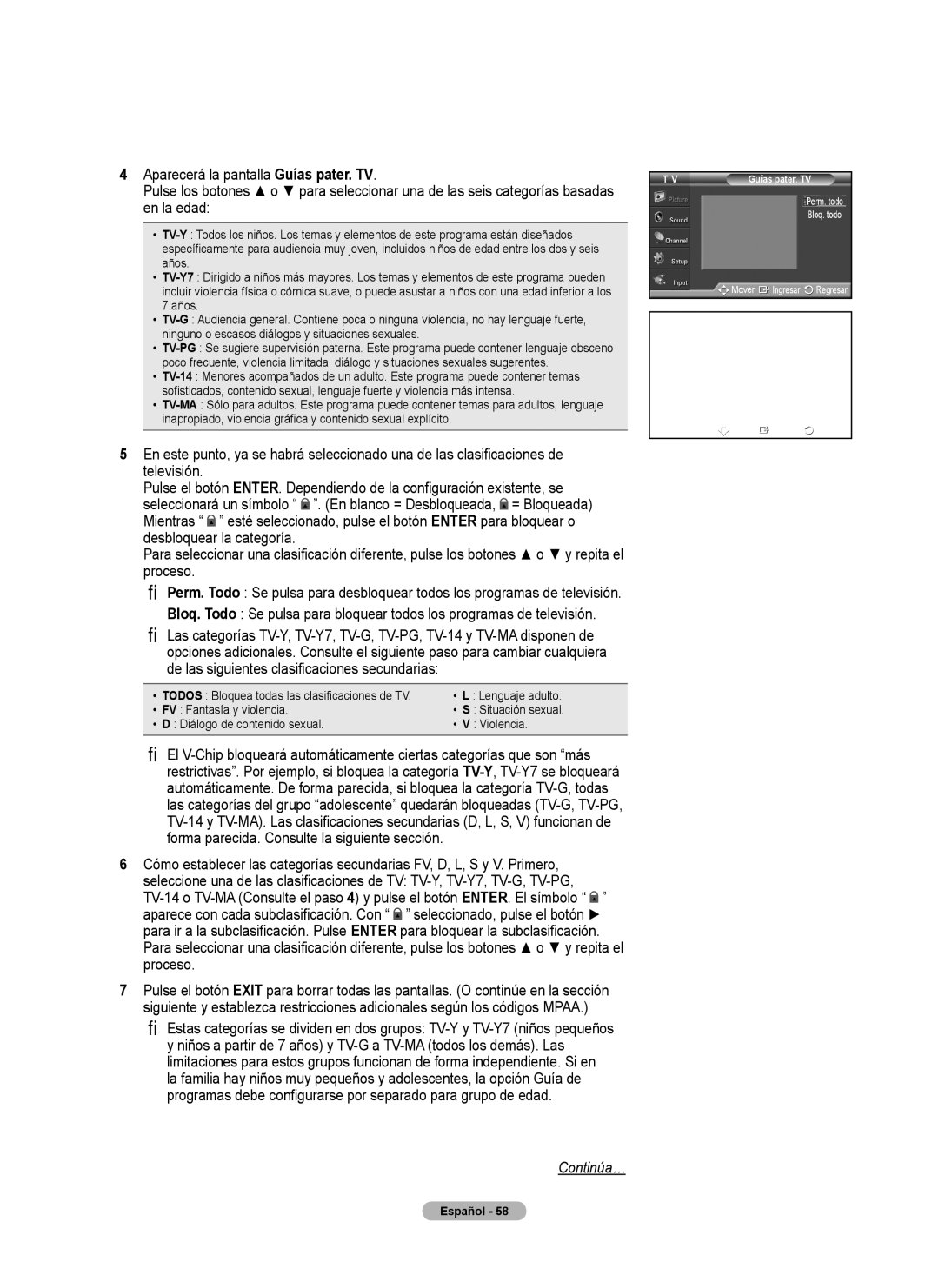 Samsung 460 user manual De las siguientes clasificaciones secundarias 