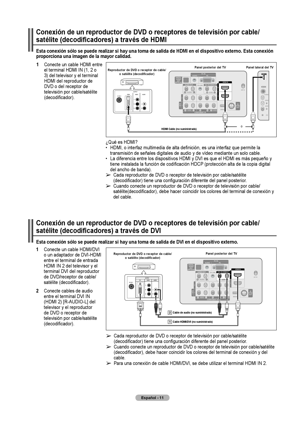 Samsung 460 user manual ¿Qué es HDMI? 