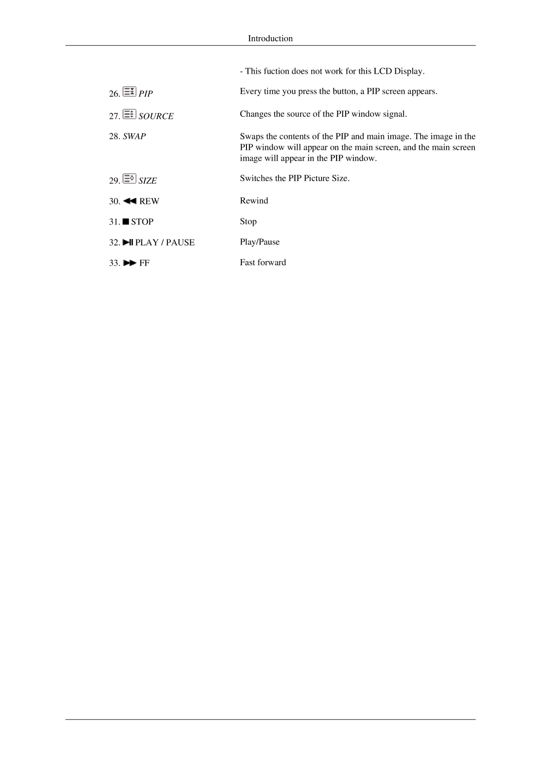 Samsung 460DRn quick start Pip, Swap 