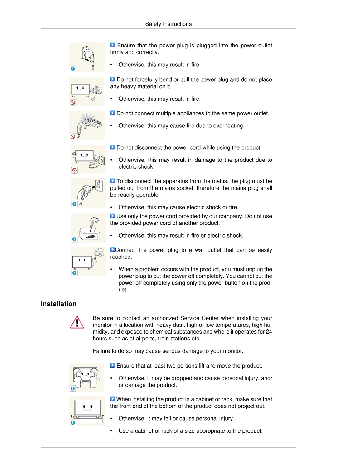 Samsung 400DX3, 460DX3, 460DX-3, 400DX-3 user manual Installation 