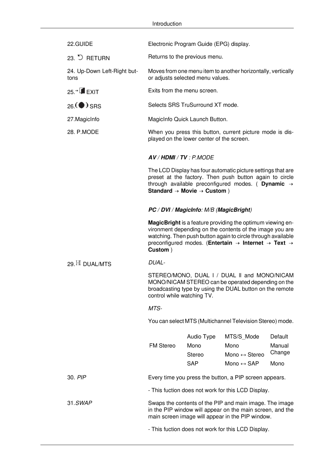 Samsung 400FP-2, 460FPN-2, 460FP-2, 400FPn-2 user manual Standard → Movie → Custom 