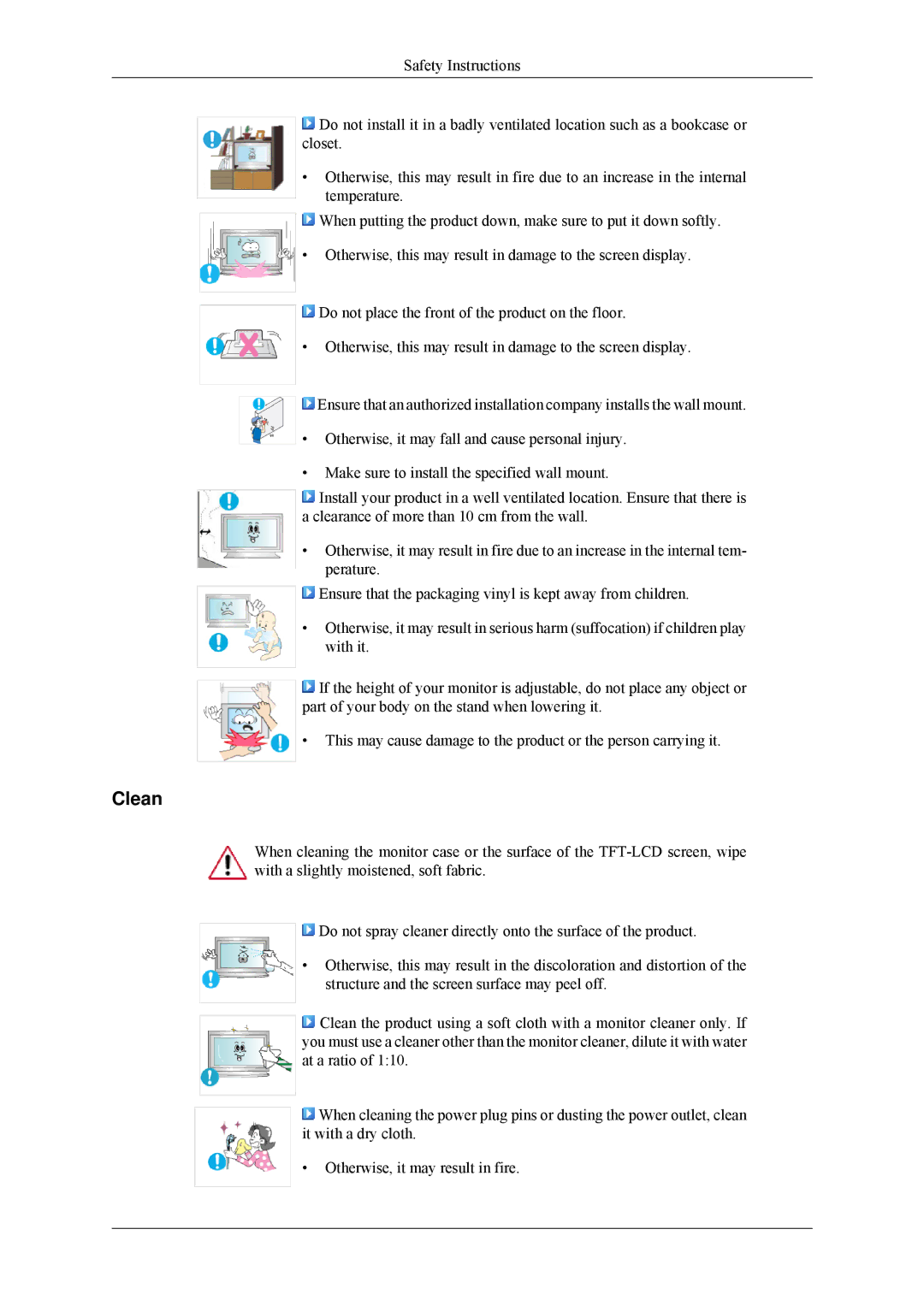 Samsung 460MPn, 400MPN user manual Clean 