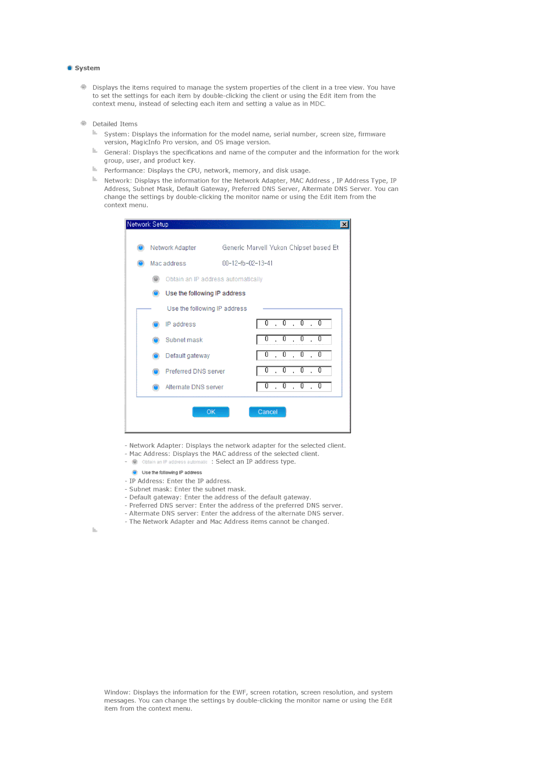 Samsung 460MXN, 400MXN user manual System 