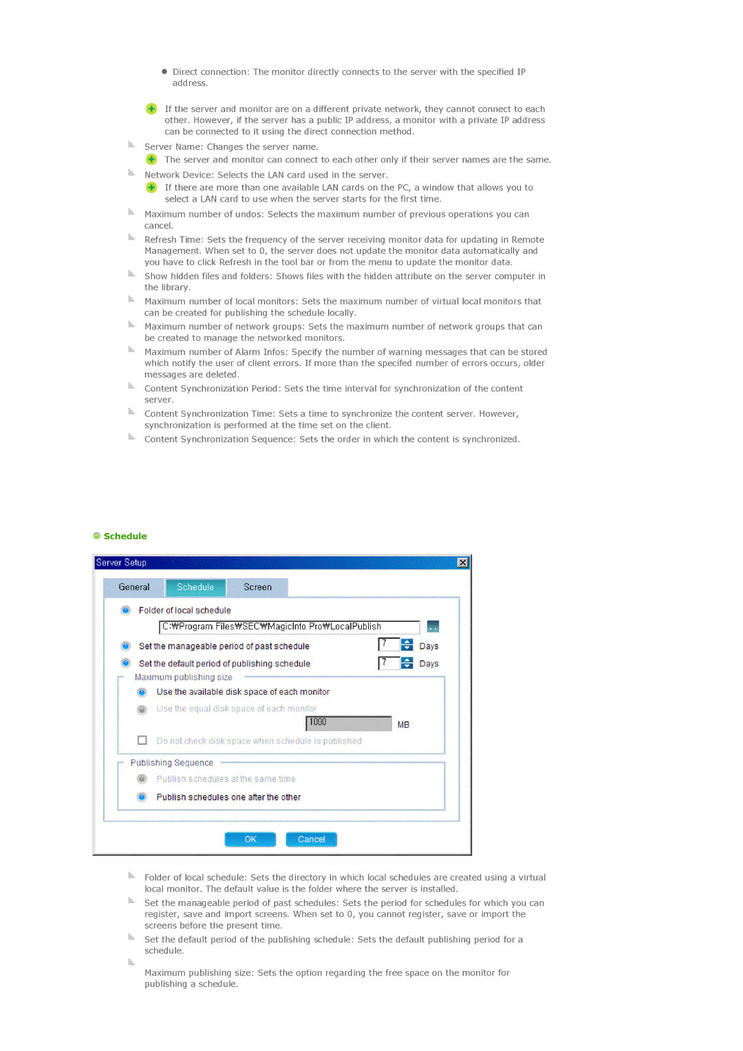 Samsung 460MXN, 400MXN user manual Schedule 