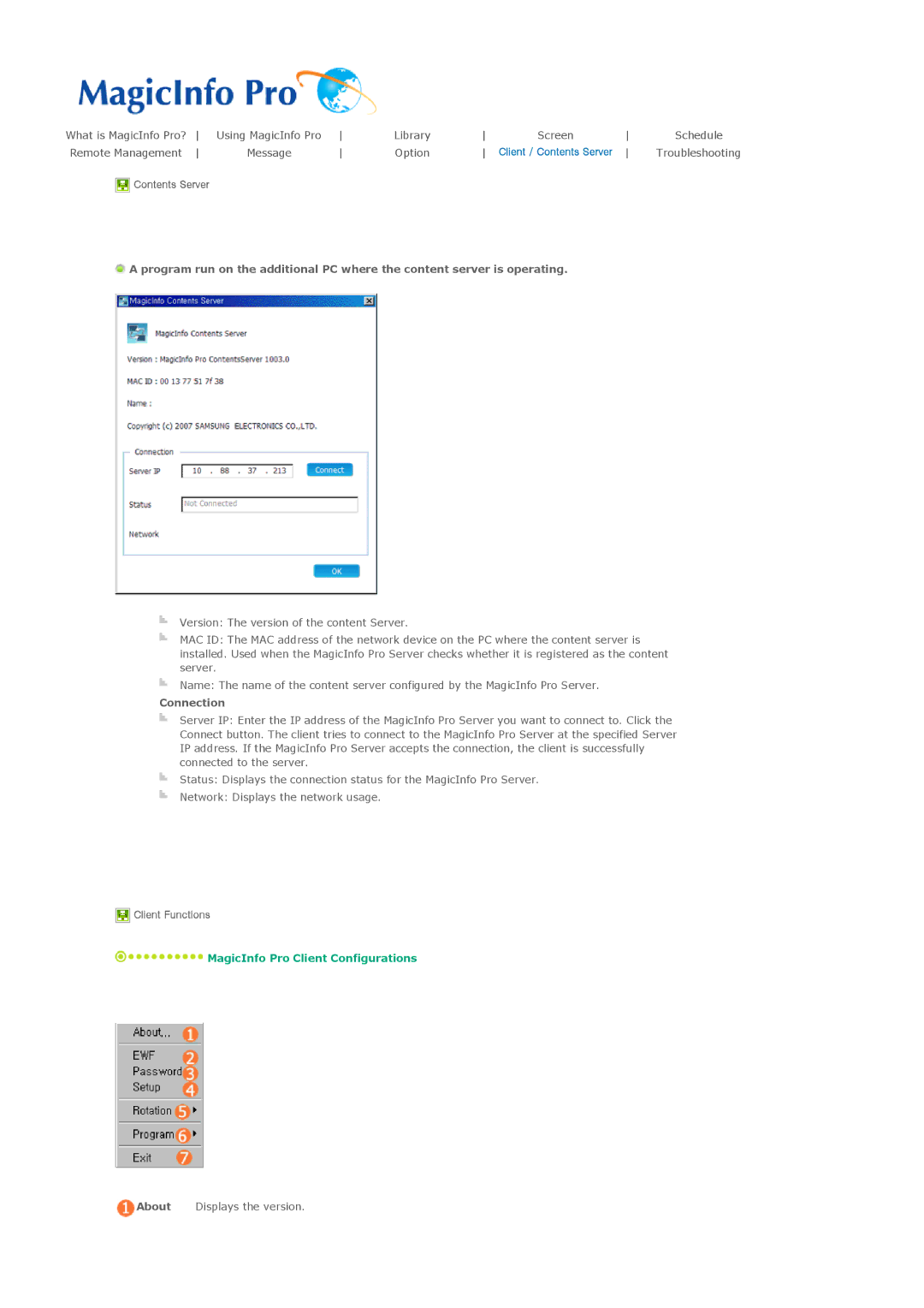 Samsung 400MXN, 460MXN user manual Connection 