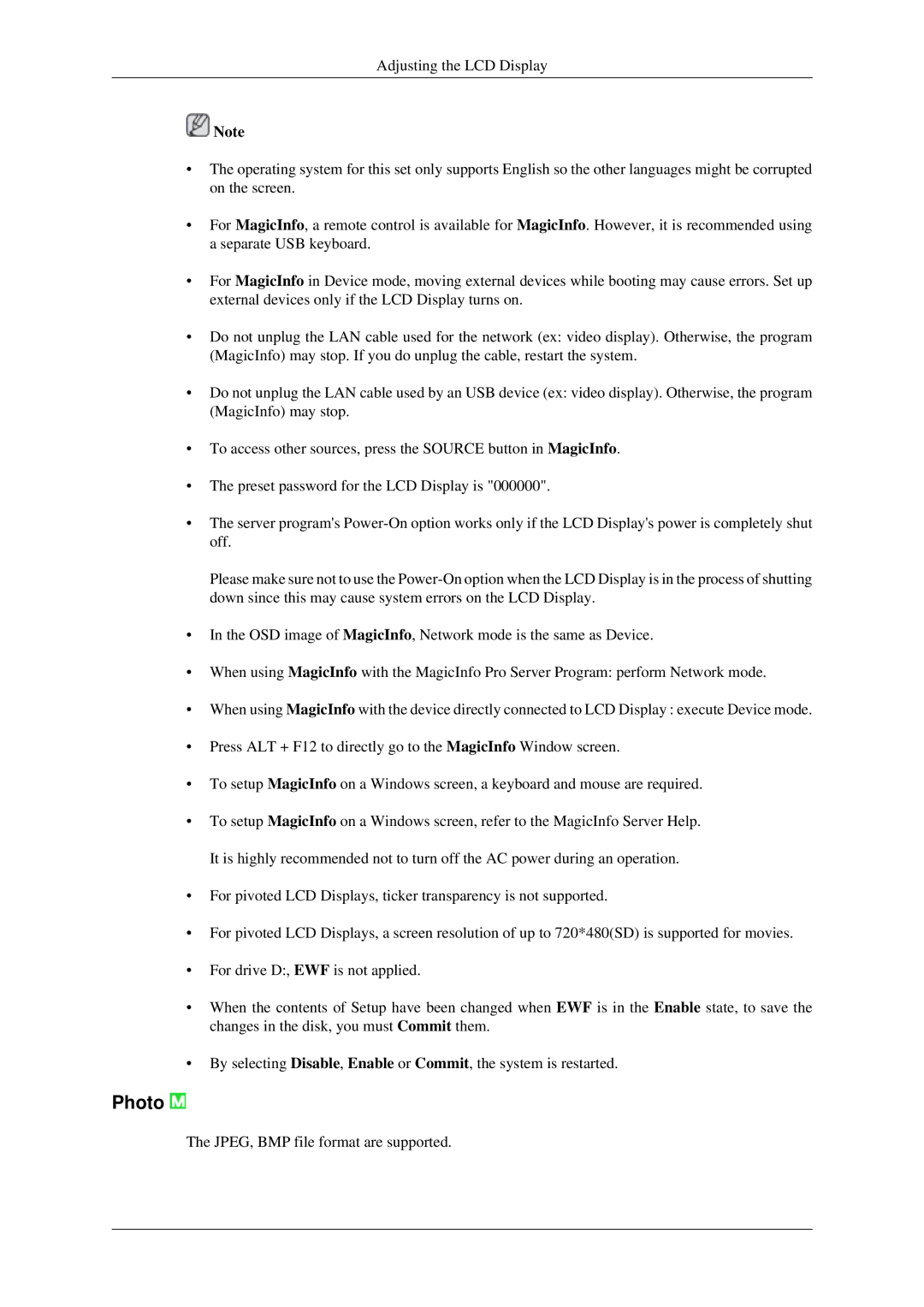 Samsung 460MXN, 400MXN user manual Photo 