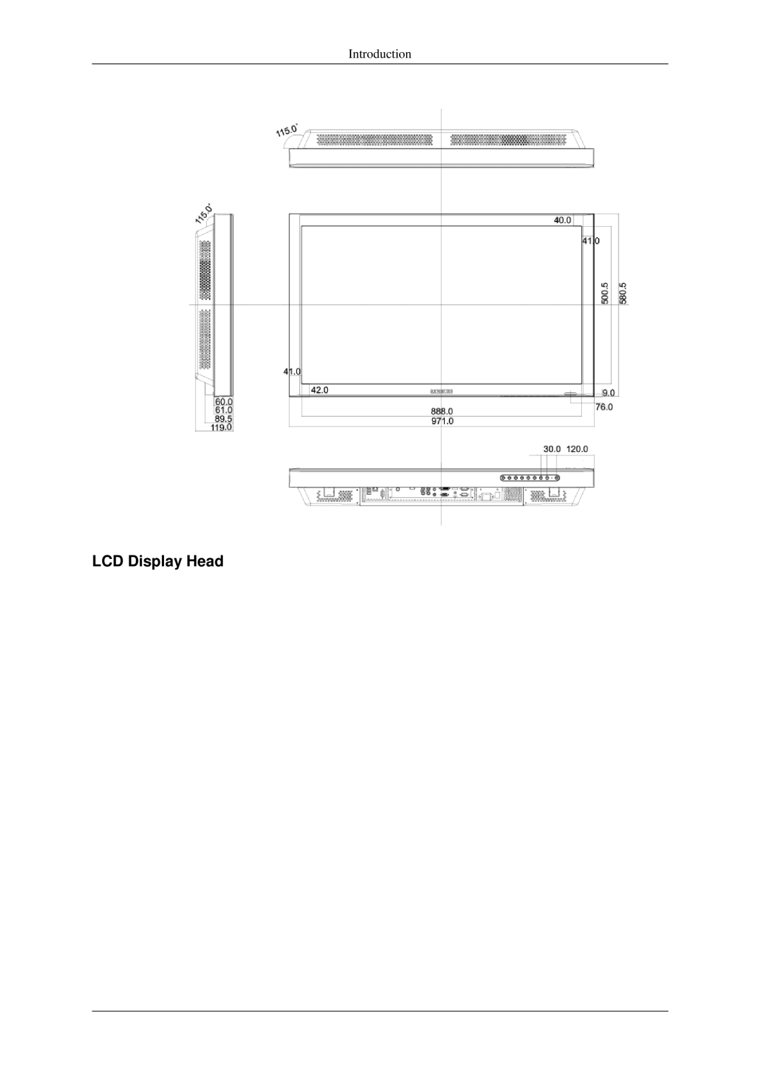 Samsung 400MXN, 460MXN user manual LCD Display Head 