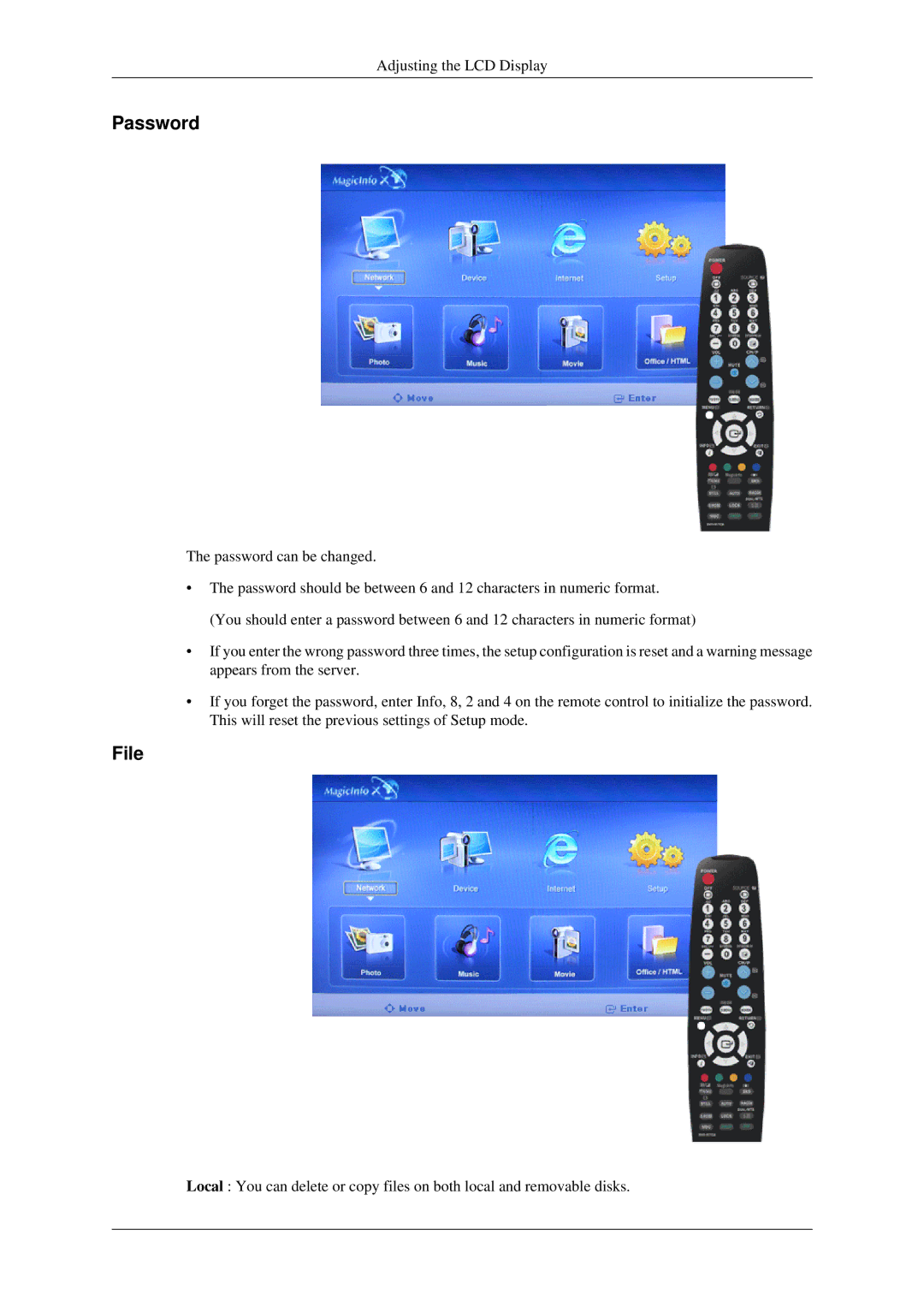 Samsung 460MXN, 400MXN user manual Password, File 