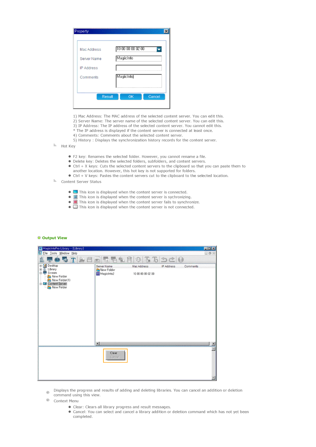 Samsung 400MXN, 460MXN user manual Output View 