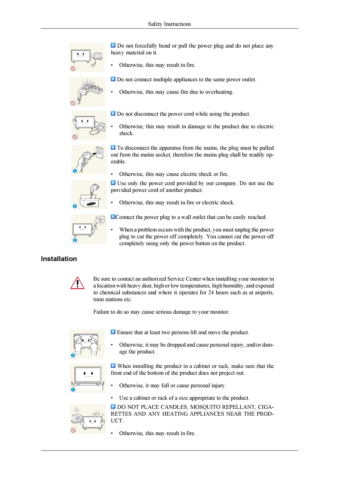 Samsung 460TS-3, 400TS-3, SL46B user manual Installation 