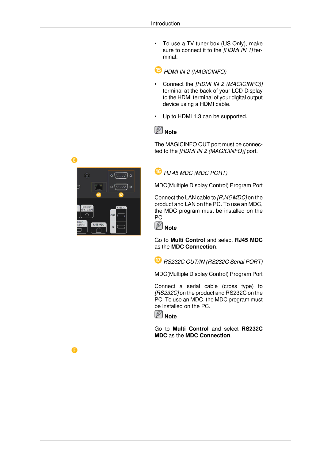 Samsung 460UTN-2, 460UTN-B, 460UT-B, 460UT-2, 460UTn2-UD2 user manual Hdmi in 2 Magicinfo 