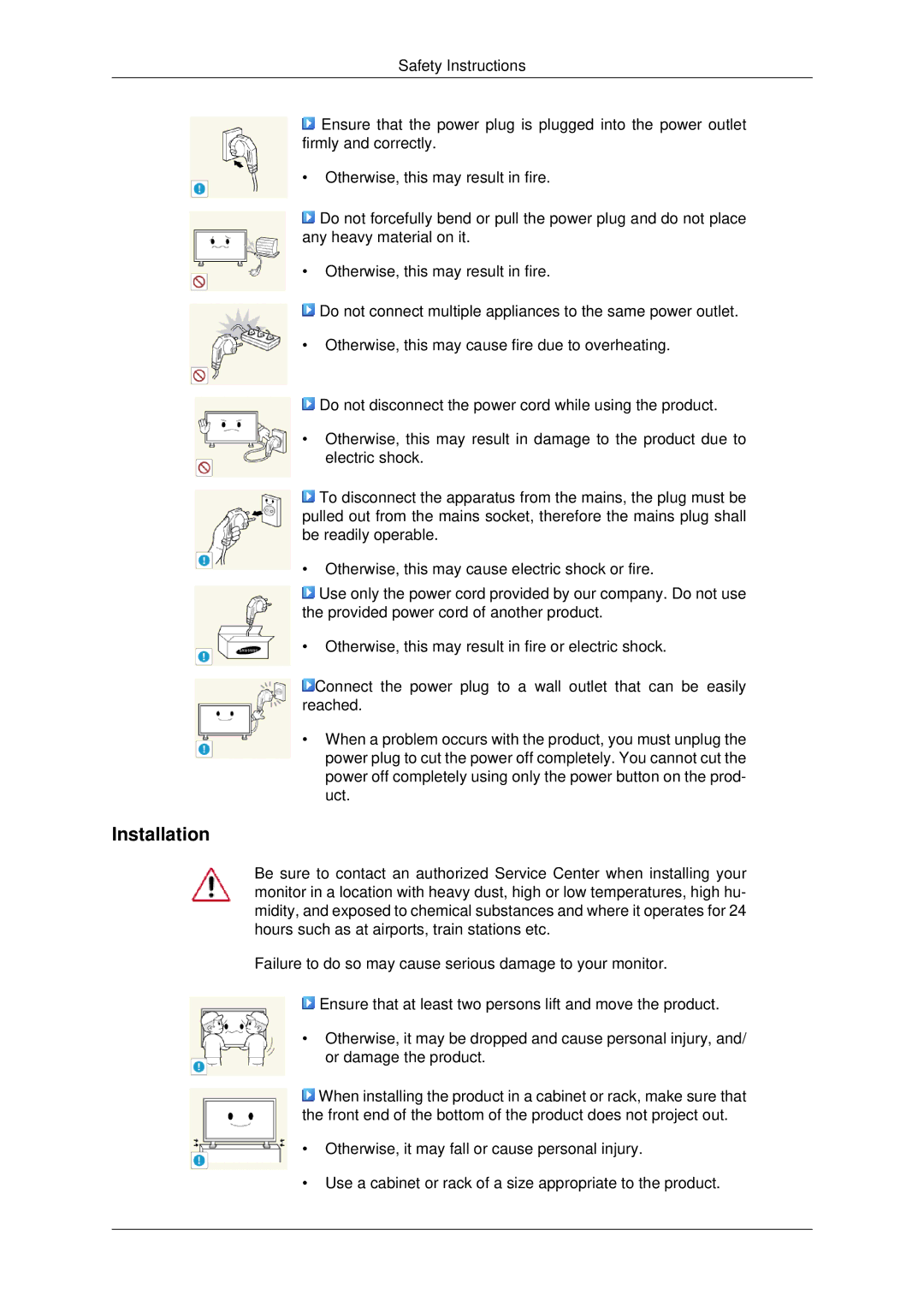 Samsung 460UT-2, 460UTN-B, 460UTN-2, 460UT-B, 460UTn2-UD2 user manual Installation 