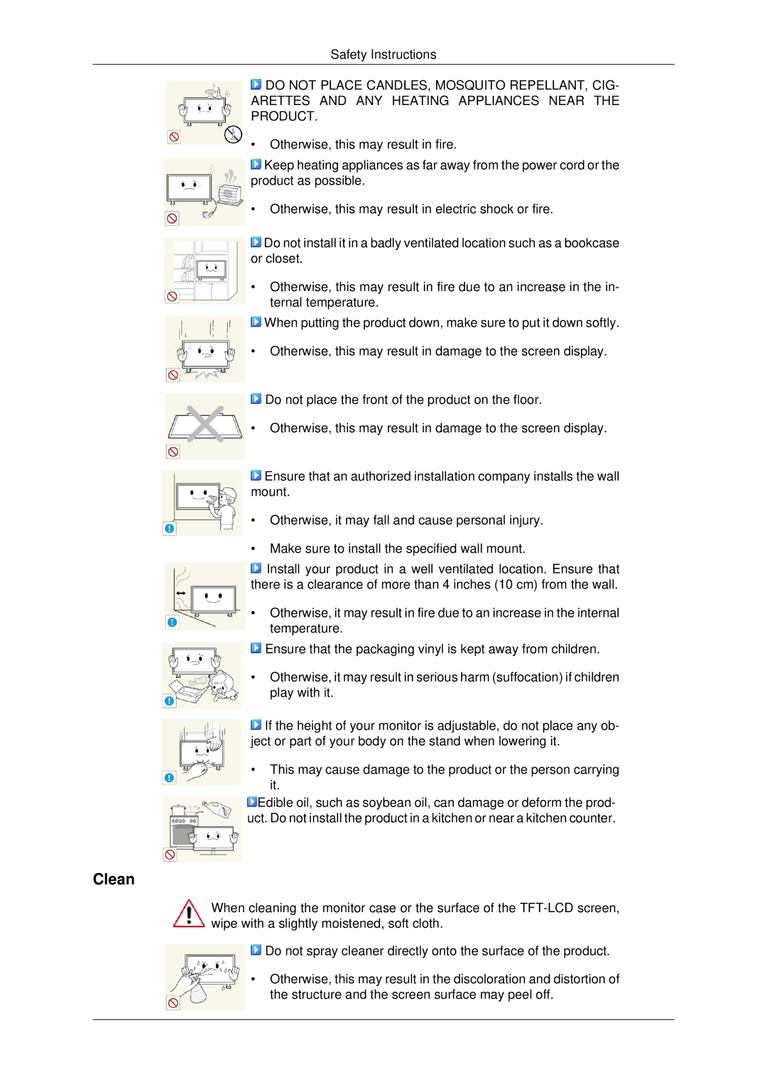 Samsung 460UTn2-UD2, 460UTN-B, 460UTN-2, 460UT-B, 460UT-2 user manual Clean 