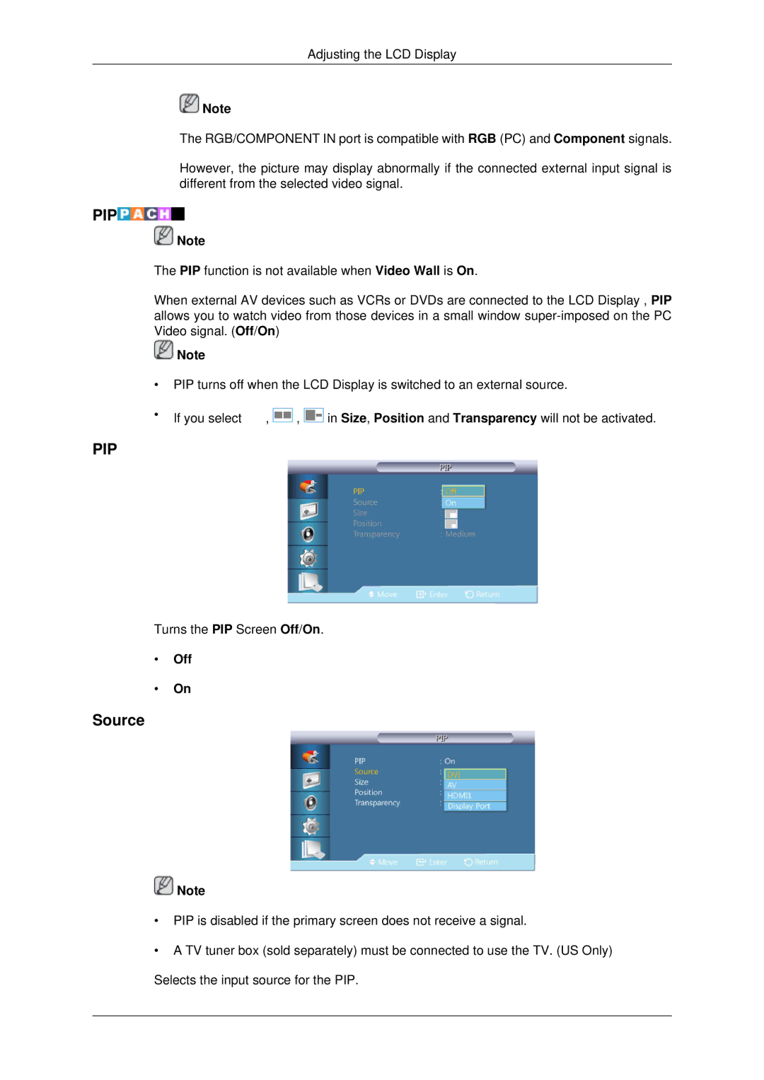 Samsung 460UT-B, 460UTN-B, 460UTN-2, 460UT-2, 460UTn2-UD2 user manual Source, Off 