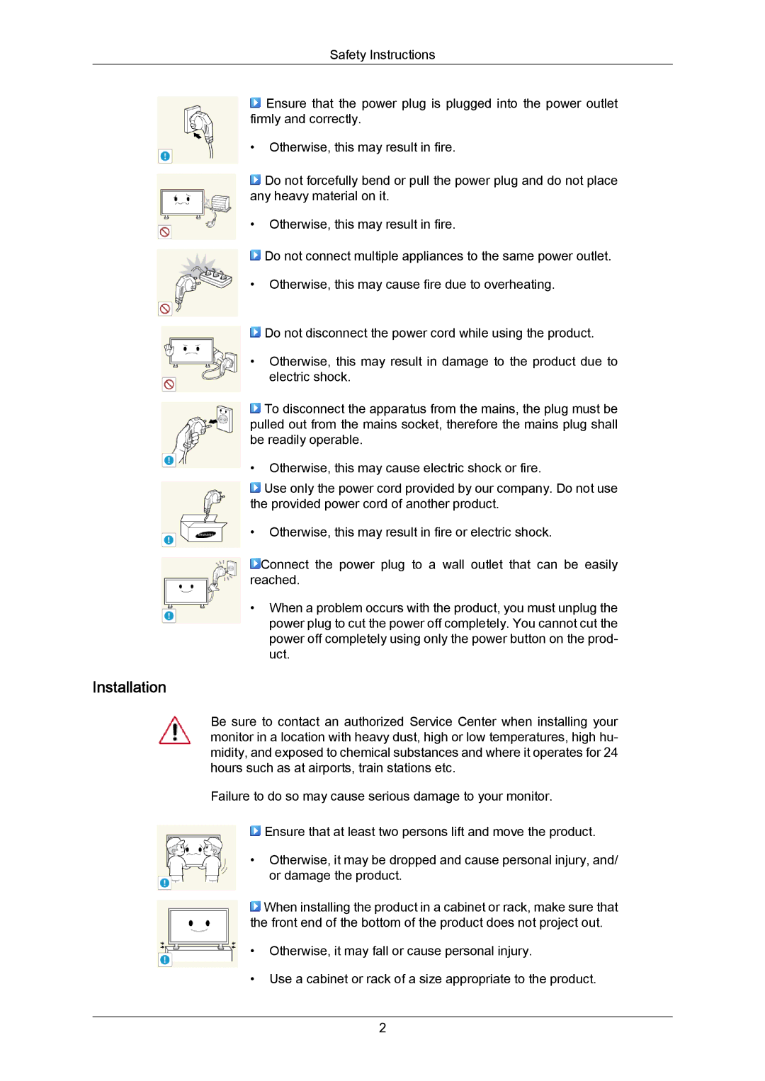 Samsung 460UT-2, 460UTN-B, 460UTN-2, 460UT-B user manual Installation 