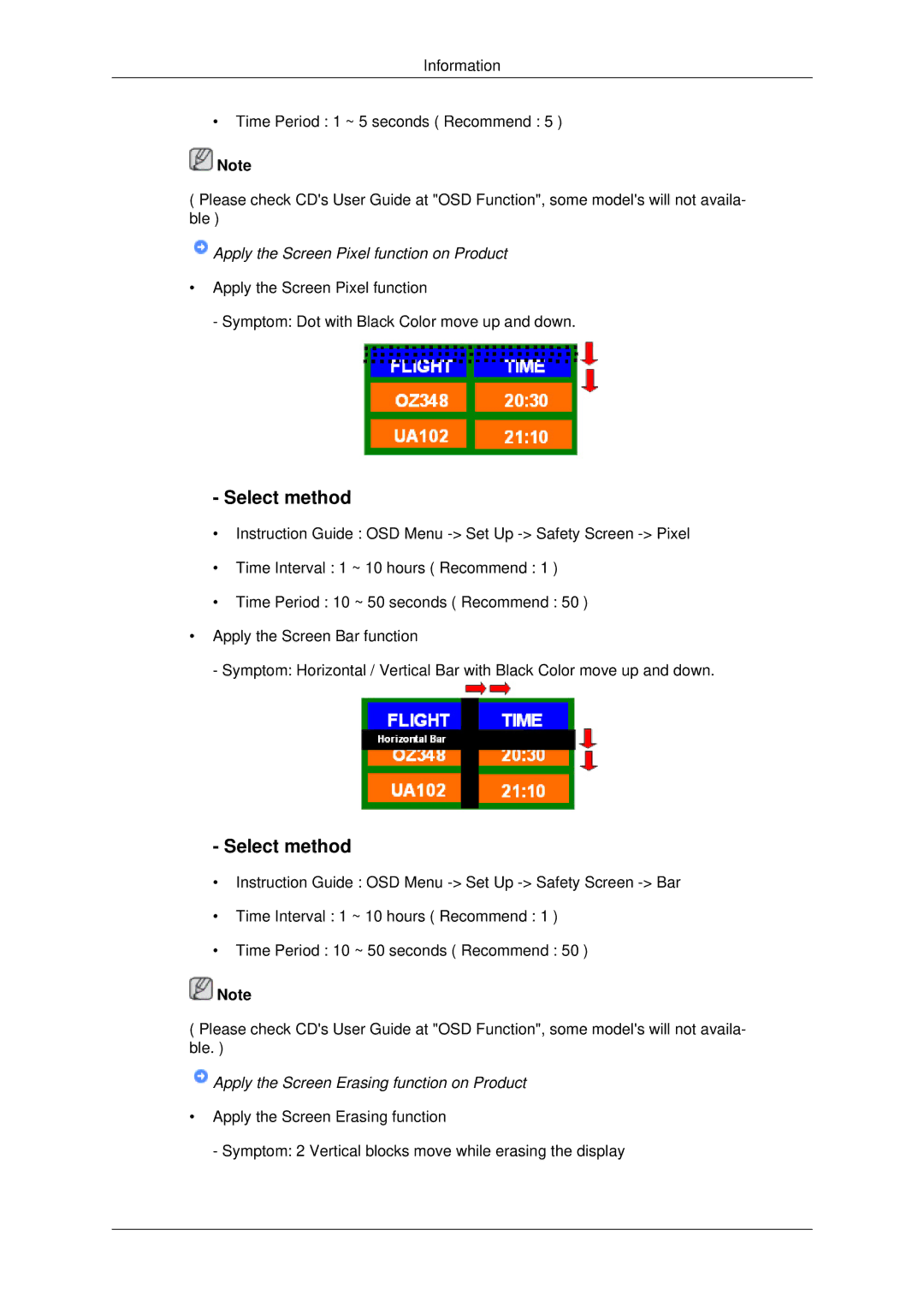 Samsung 460UX-2, 460UXN-2, 400UX-2, 400UXN-2 user manual Apply the Screen Pixel function on Product 