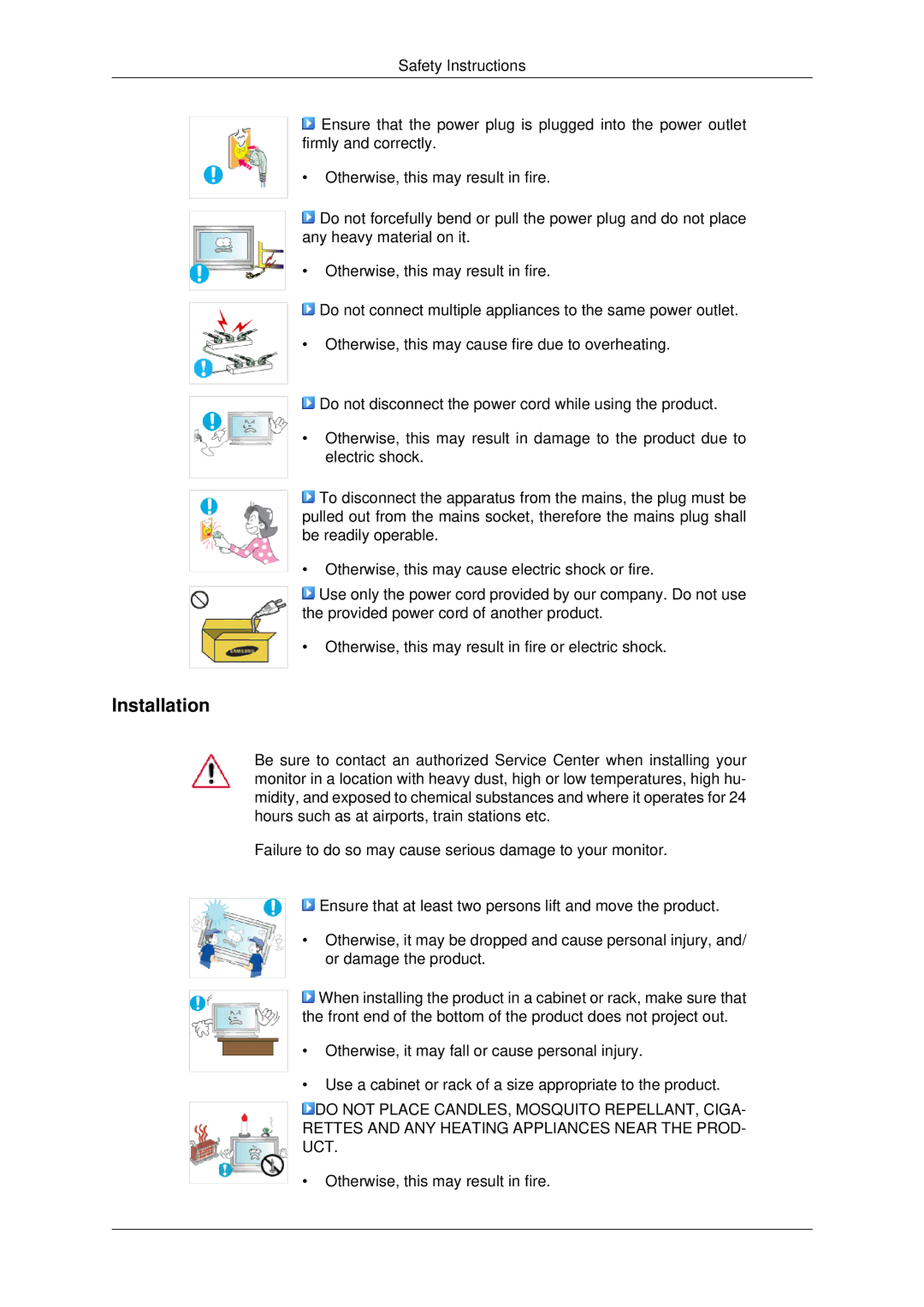 Samsung 400UXN-2, 460UX-2, 460UXN-2, 400UX-2 user manual Installation 