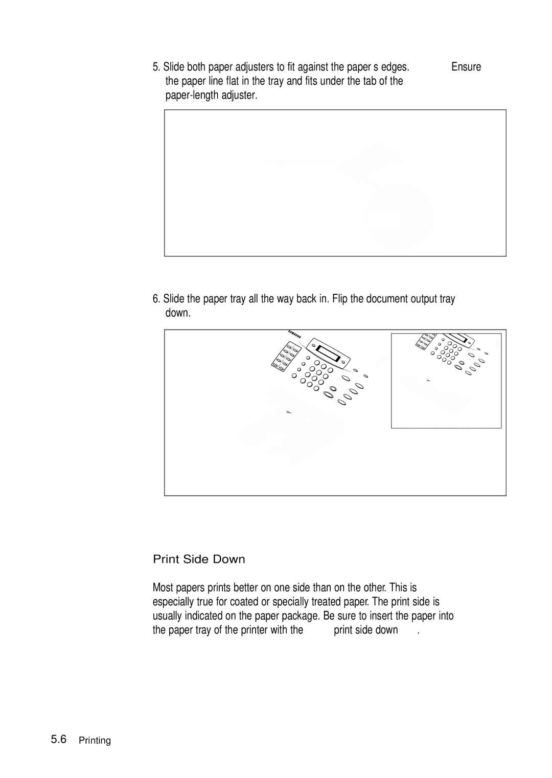 Samsung 4700 manual Print Side Down 