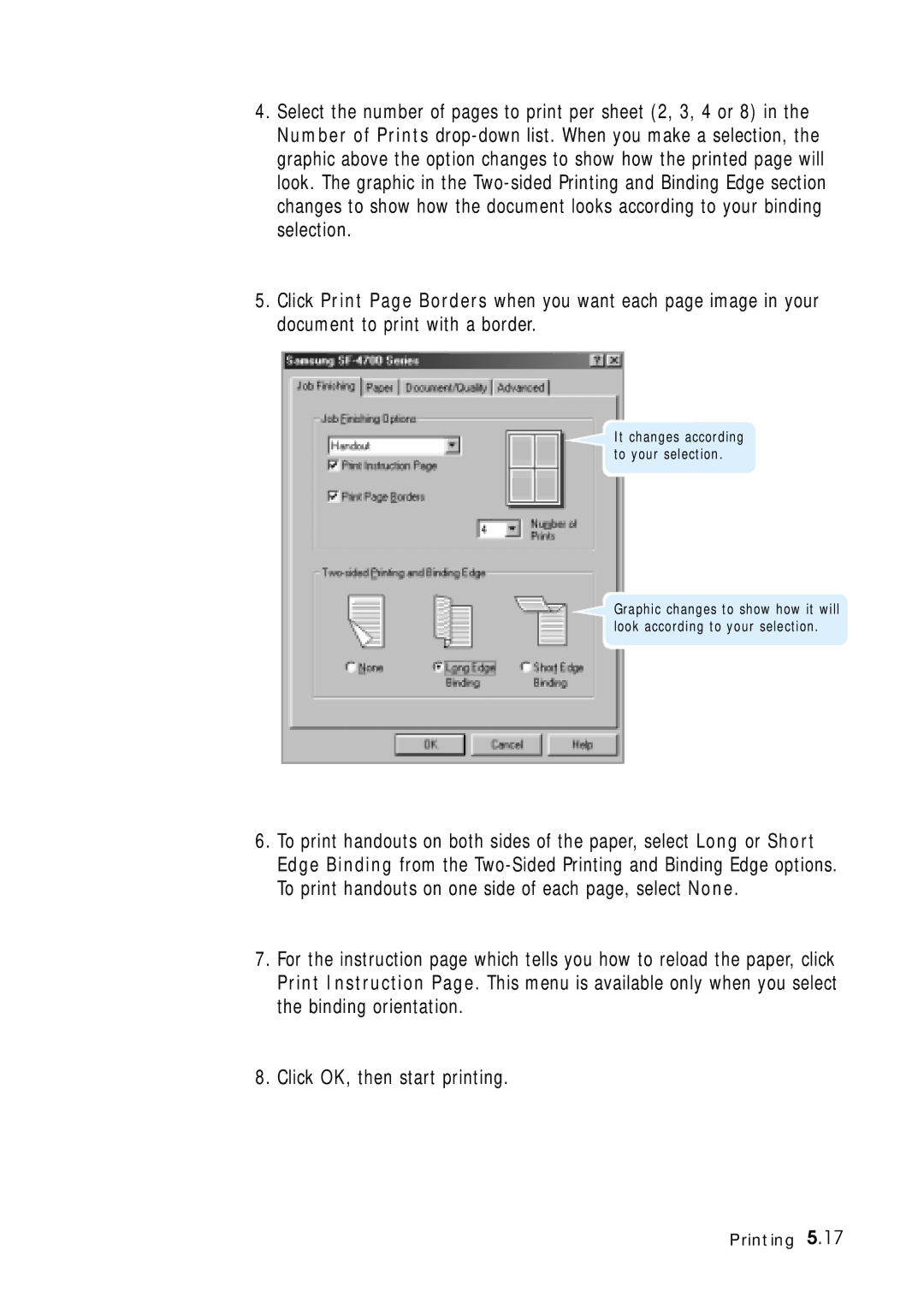 Samsung 4700 manual Printing 