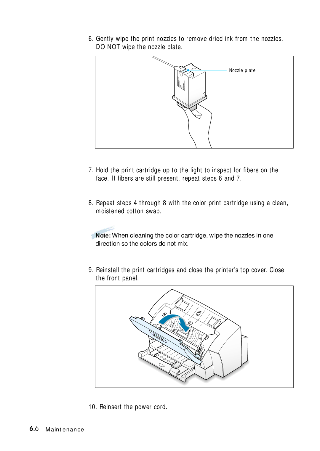 Samsung 4700 manual Nozzle plate 