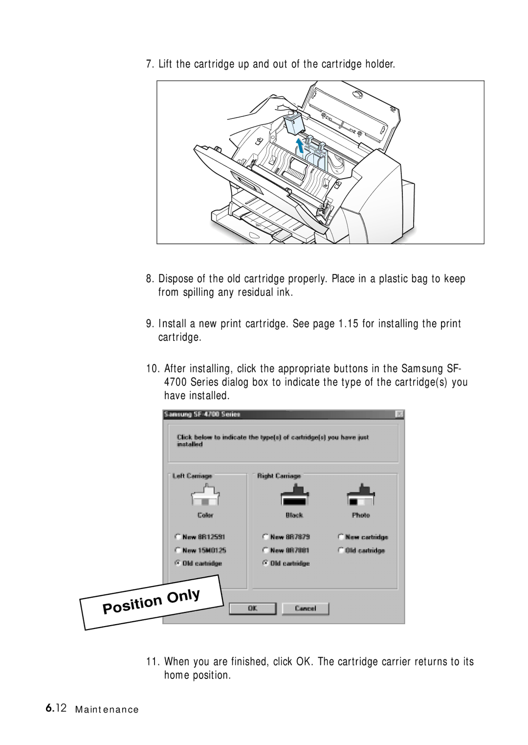 Samsung 4700 manual Maintenance 