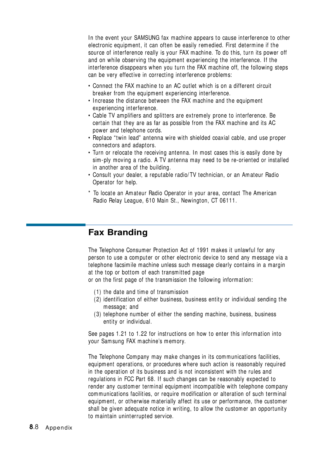 Samsung 4700 manual Fax Branding 