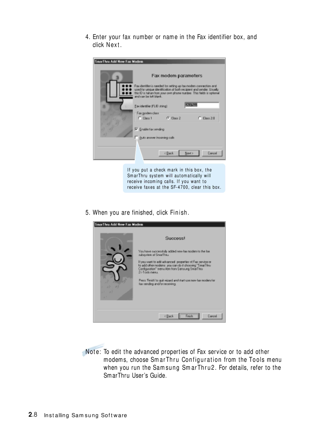 Samsung 4700 manual When you are finished, click Finish 