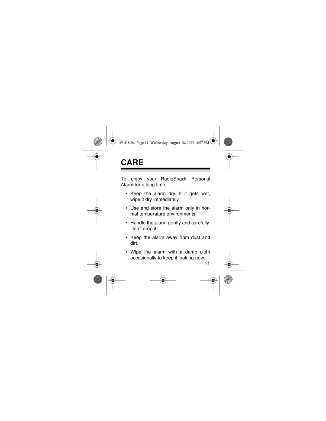 Samsung 49-418 owner manual Care 