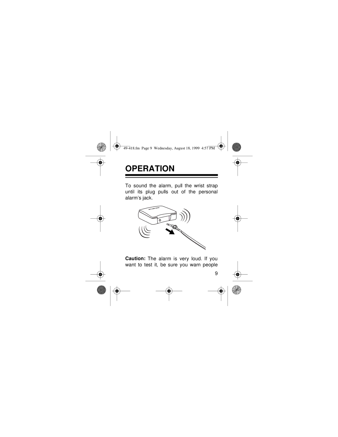 Samsung 49-418 owner manual Operation 