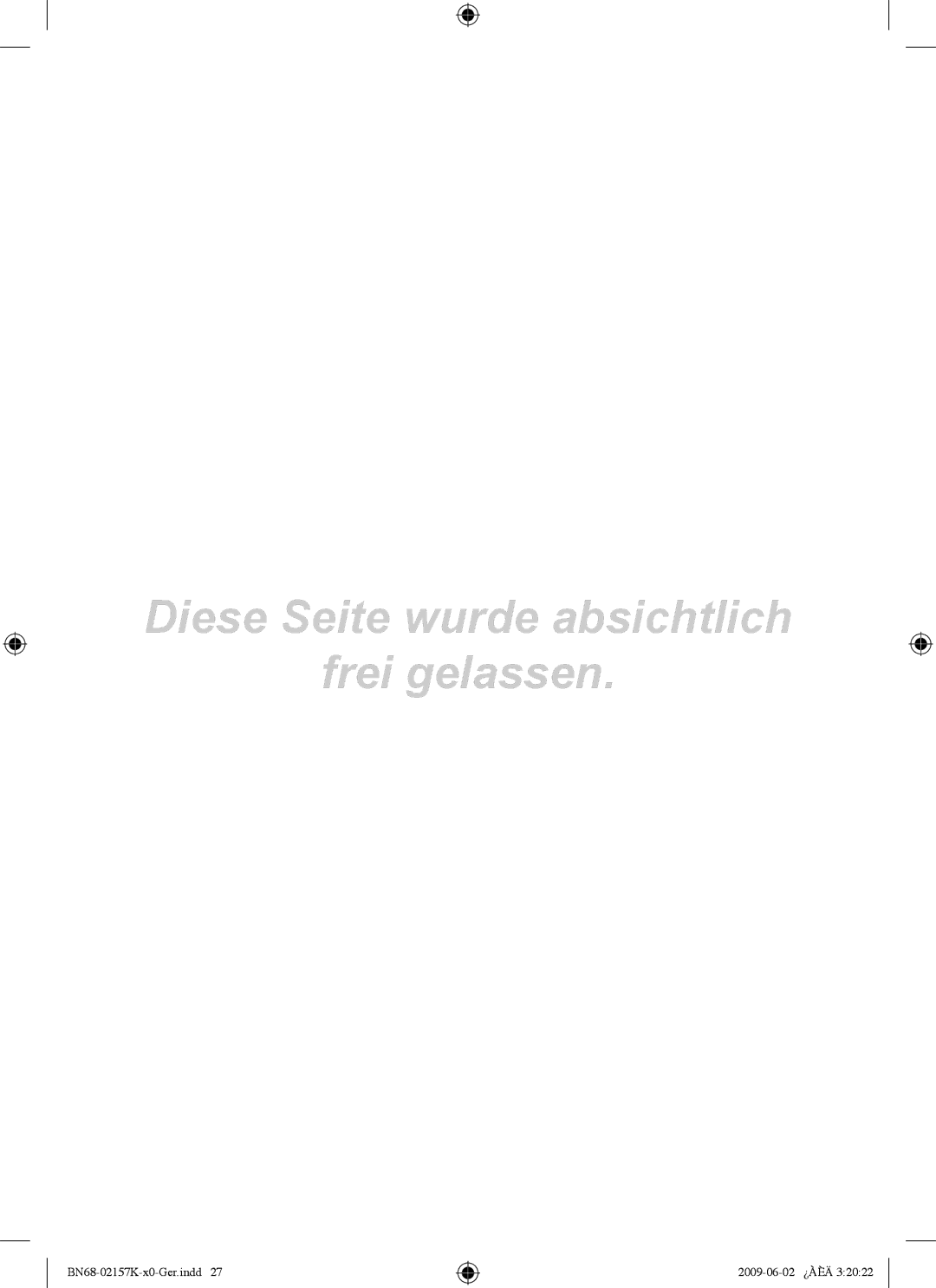 Samsung 5 installation manual Diese Seite wurde absichtlich Frei gelassen 