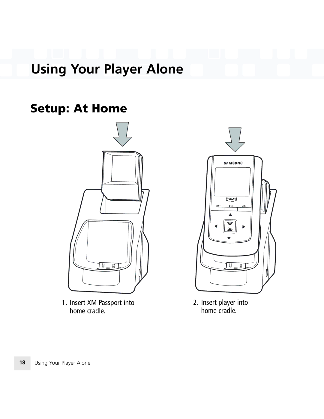 Samsung 50 manual Using Your Player Alone, Setup At Home 