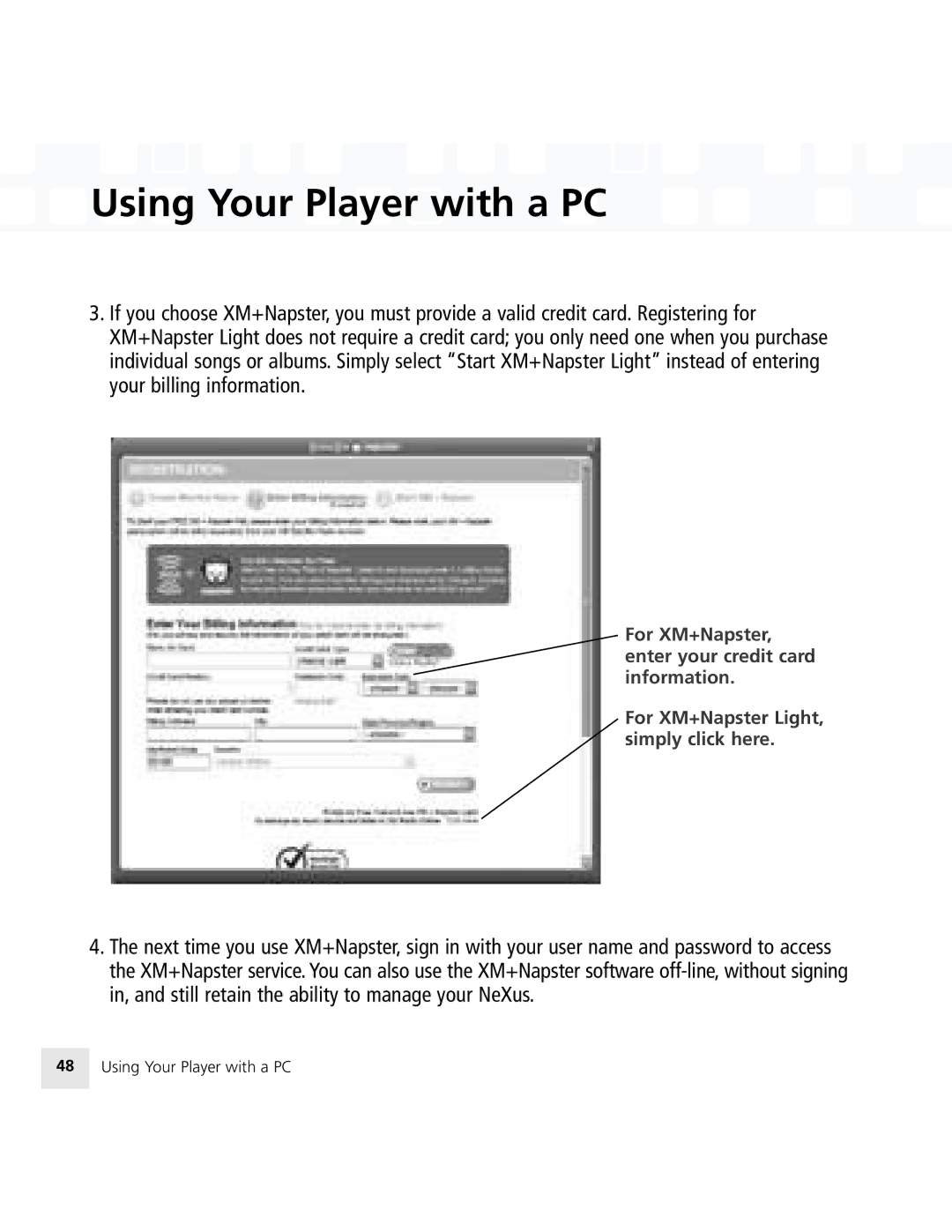 Samsung 50 manual Using Your Player with a PC 