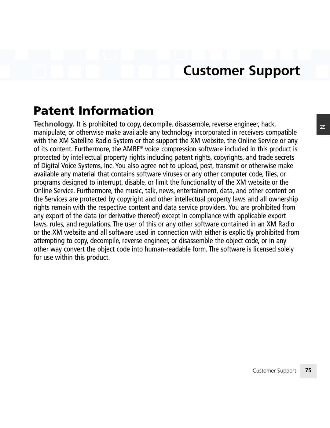 Samsung 50 manual Patent Information 