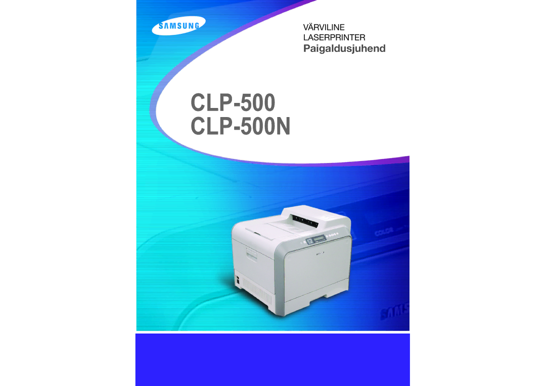 Samsung CLP-500N setup guide Paigaldusjuhend 