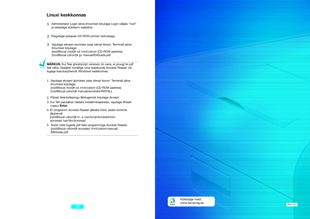 Samsung CLP-500N setup guide Linuxi keskkonnas 