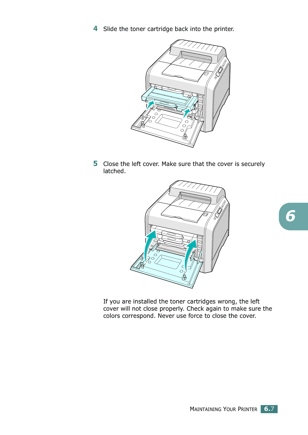 Samsung 500N setup guide Maintaining Your Printer 