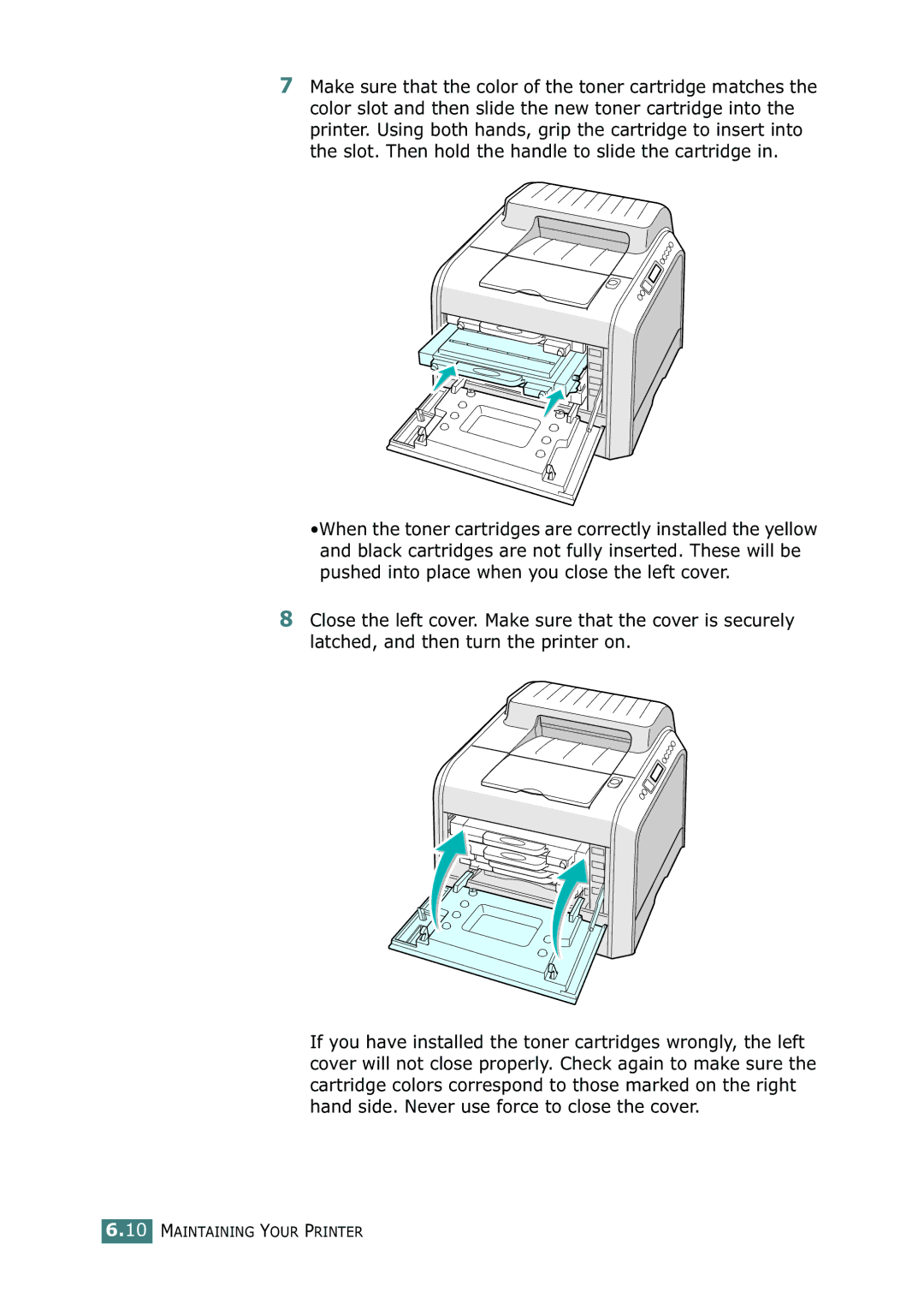 Samsung 500N setup guide Maintaining Your Printer 