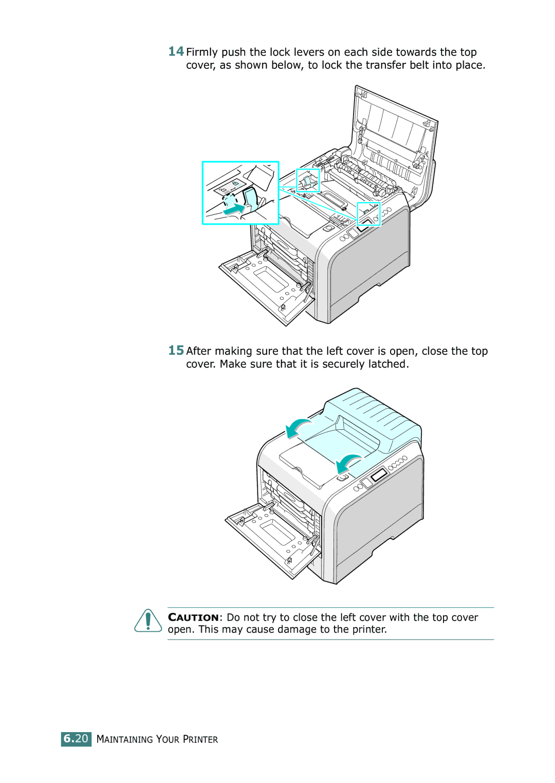 Samsung 500N setup guide Maintaining Your Printer 