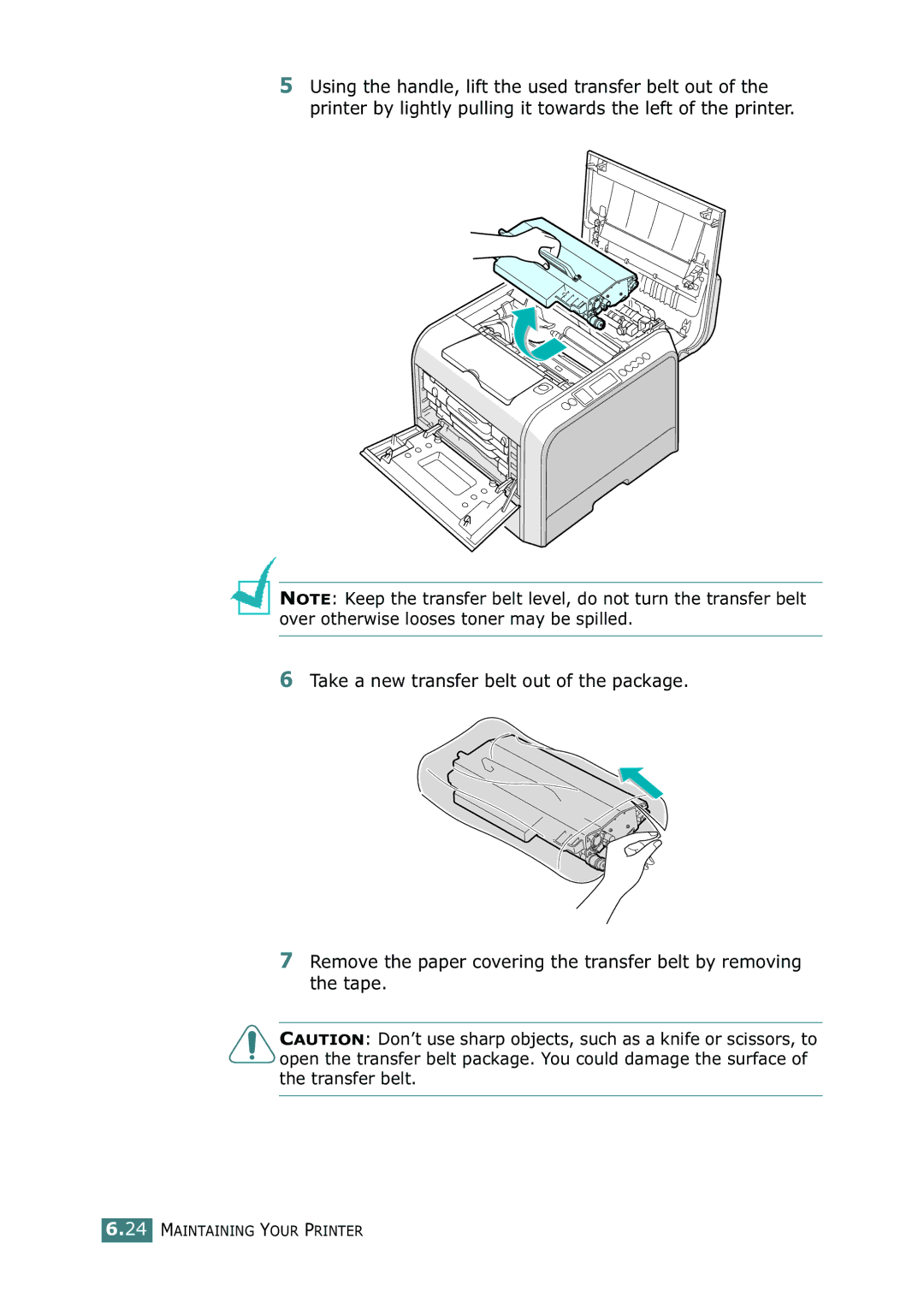 Samsung 500N setup guide Maintaining Your Printer 