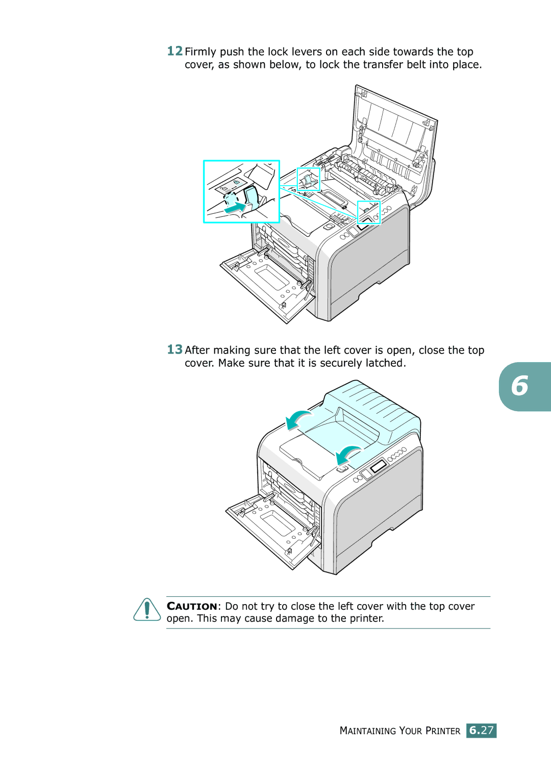 Samsung 500N setup guide Maintaining Your Printer 