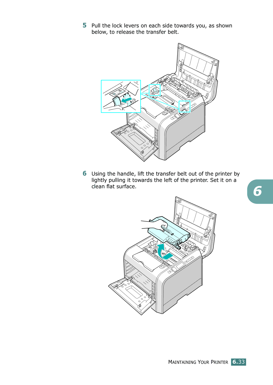 Samsung 500N setup guide Clean flat surface 