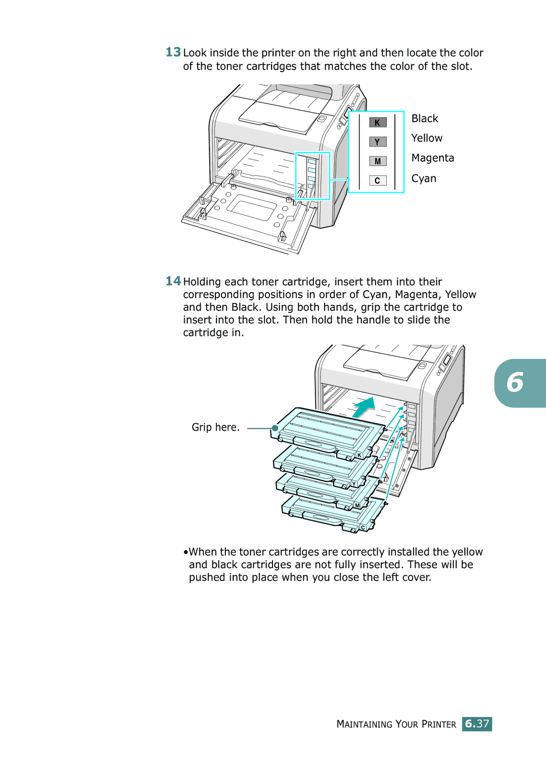 Samsung 500N setup guide Maintaining Your Printer 