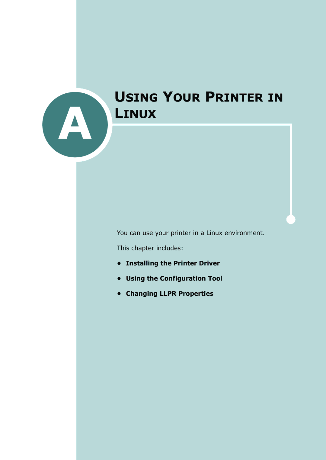 Samsung 500N setup guide Using Your Printer Linux 