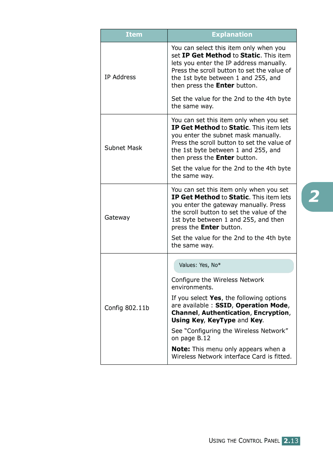 Samsung 500N setup guide Using Key, KeyType and Key 