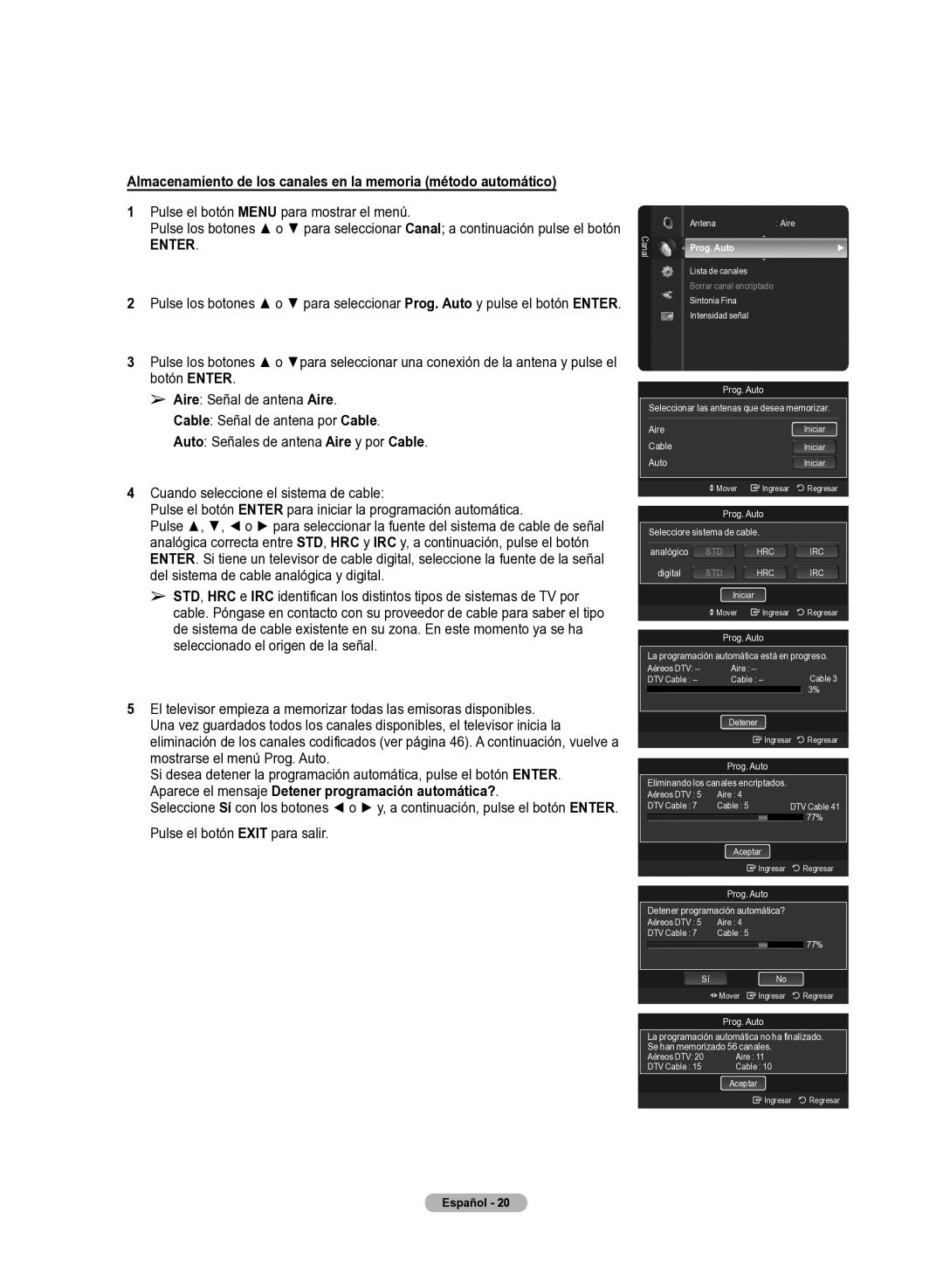 Samsung 510 user manual Prog. Auto 