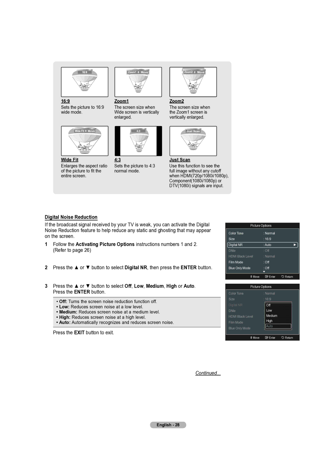 Samsung 510 user manual Digital Noise Reduction 