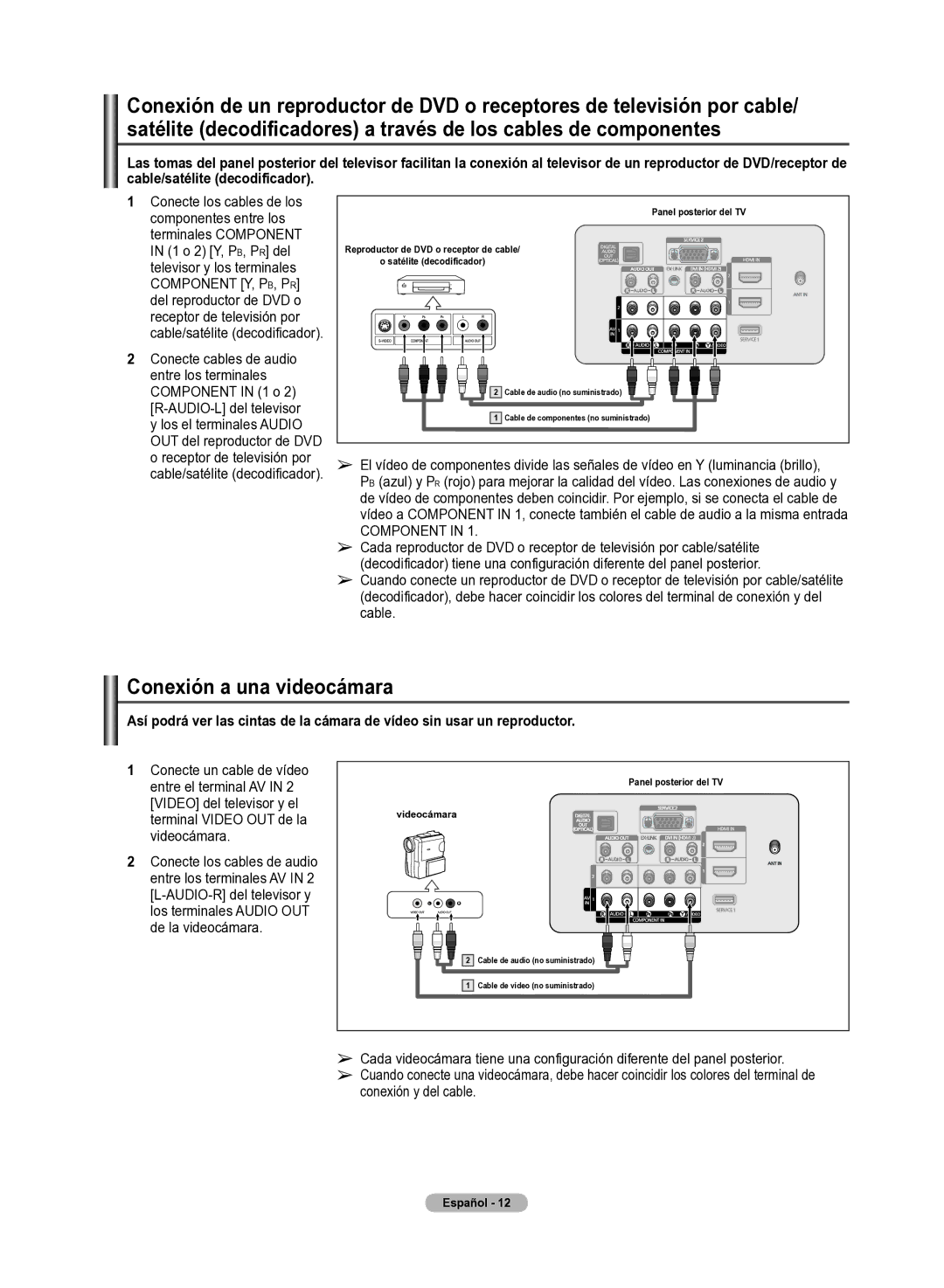 Samsung 510 user manual Conexión a una videocámara, NEN. .N 1, Nen. .N 