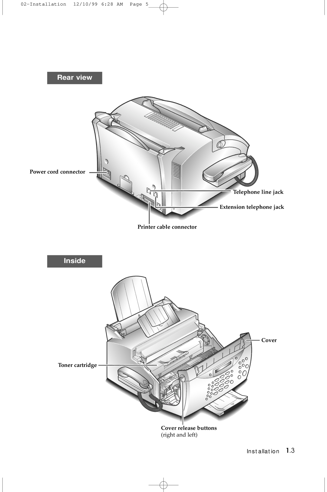 Samsung 5100 manual Rear view 